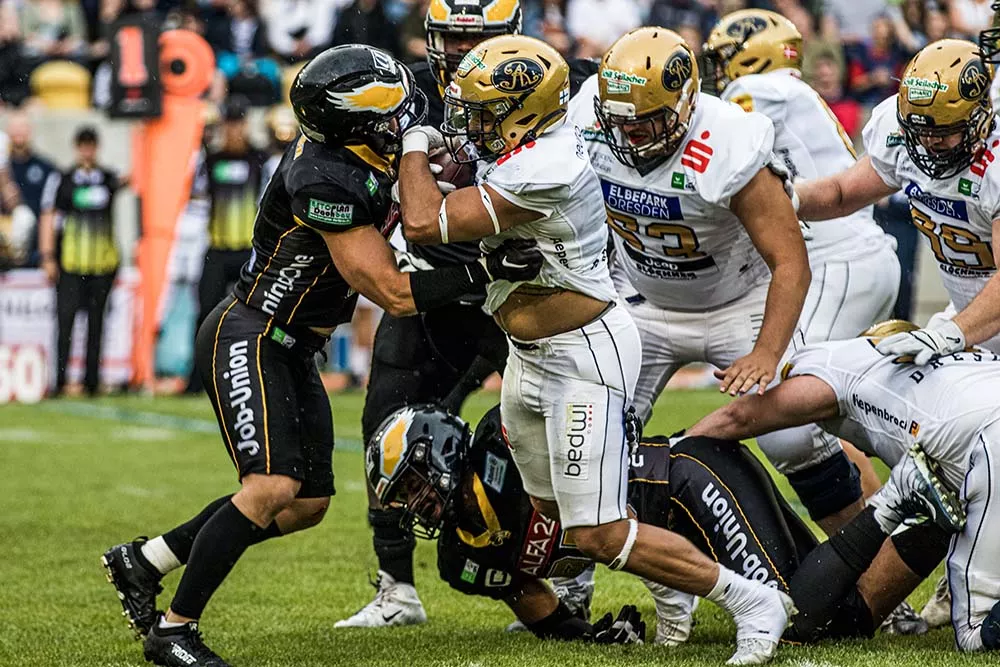 Dresden Monarchs vs. Berlin Adler, American Football, AFVD, American Football Verband Deutschland, GFL, German Football League,