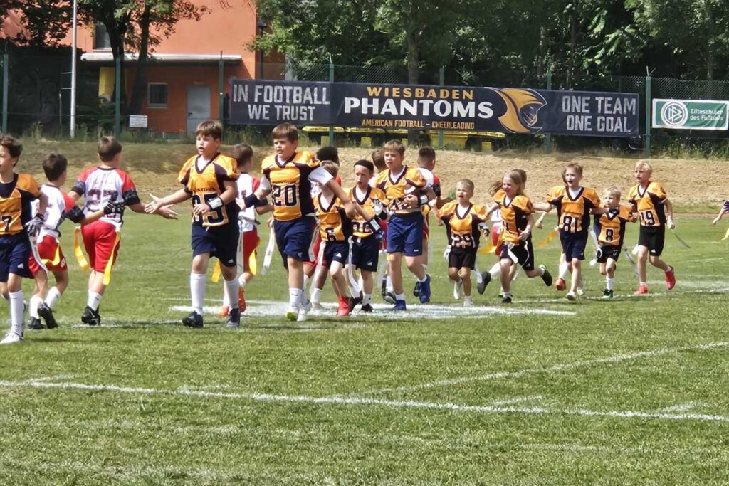 Wiesbaden Phantoms, Flag-Liga U10, American Football, AFVD, American Football Verband Deutschland, GFL, German Football League, GFL2, Regionalliga, German Football Network,