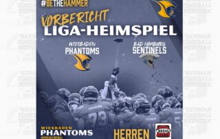 Wiesbaden Phantoms, Bad Homburg Sentinails, American Football, AFVD, American Football Verband Deutschland, GFL, German Football League, GFL2, German Football Network,