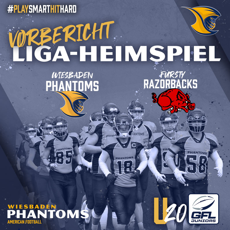 WiesbadenPhantoms, Fursty Razorbacks, American Football, AFVD, American Football Verband Deutschland, GFL, German Football League, GFL2, Regionalliga, German Football Network,