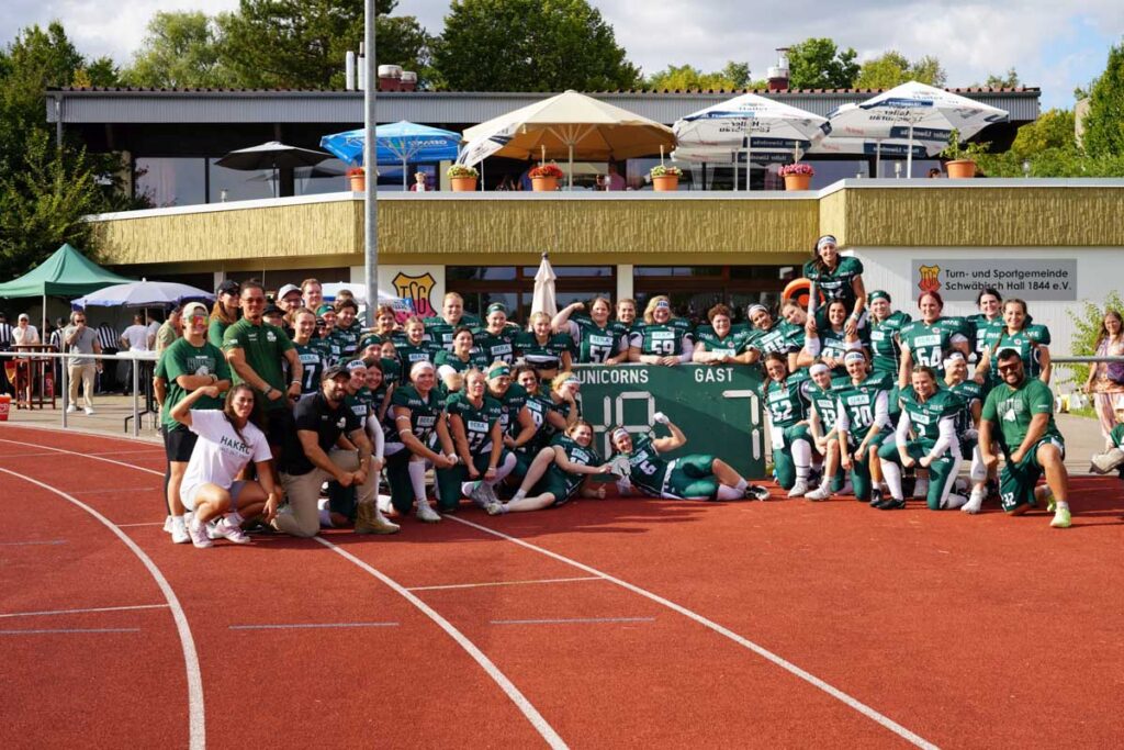 Schwäbisch Hall Unicorns Woman, Erlangen Rebels, American Football, AFVD, American Football Verband Deutschland, GFL, German Football League, German Football Network,