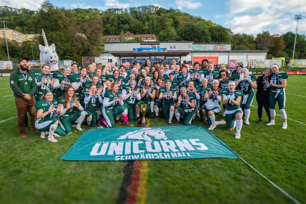 Schwäbisch Hall Unicorns Woman, Stuttgart Scorpions Sisters, American Football, AFVD, American Football Verband Deutschland, GFL, German Football League, GFL2, Regionalliga, German Football Network,