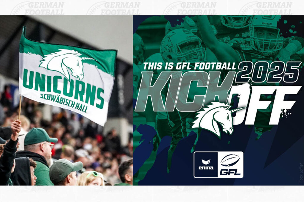 German Football Network, GFN, Schwäbisch Hall Unicorns, German Football League, AFVD, GFL, DFFL, AFBÖ, AFLE, EFA, ELF, American Football, NFL, Football is family