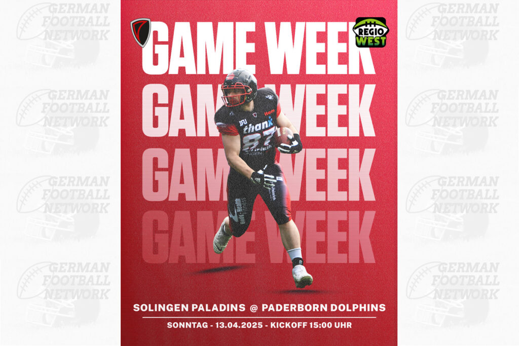 German Football Network, GFN, Solingen Paladins, German Football League, AFVD, GFL, DFFL, AFBÖ, AFLE, EFA, ELF, American Football, NFL, Football is family