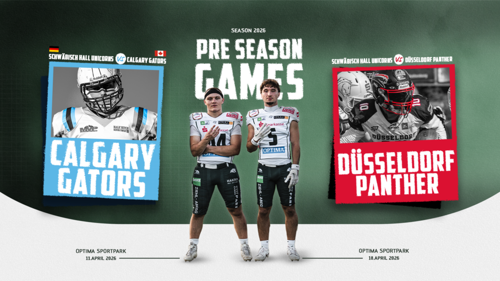 German Football Network, GFN, Schwäbisch Hall Unicorns U20, German Football League, AFVD, GFL, DFFL, AFBÖ, AFLE, EFA, ELF, American Football, NFL, Football is family