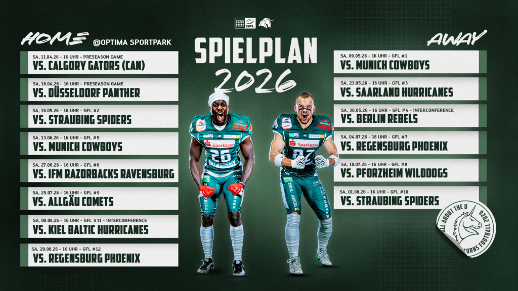 Schwäbisch Hall Unicorns, German Football Network, GFN, German Football League, AFVD, GFL, DFFL, AFBÖ, AFLE, EFA, ELF, American Football, NFL, Football is family