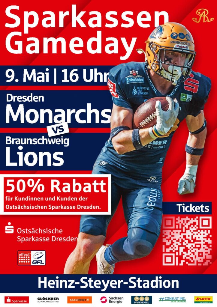 Dresden Monarchs, German Football Network, GFN, German Football League, AFVD, GFL, DFFL, AFBÖ, AFLE, EFA, ELF, American Football, NFL, Football is family