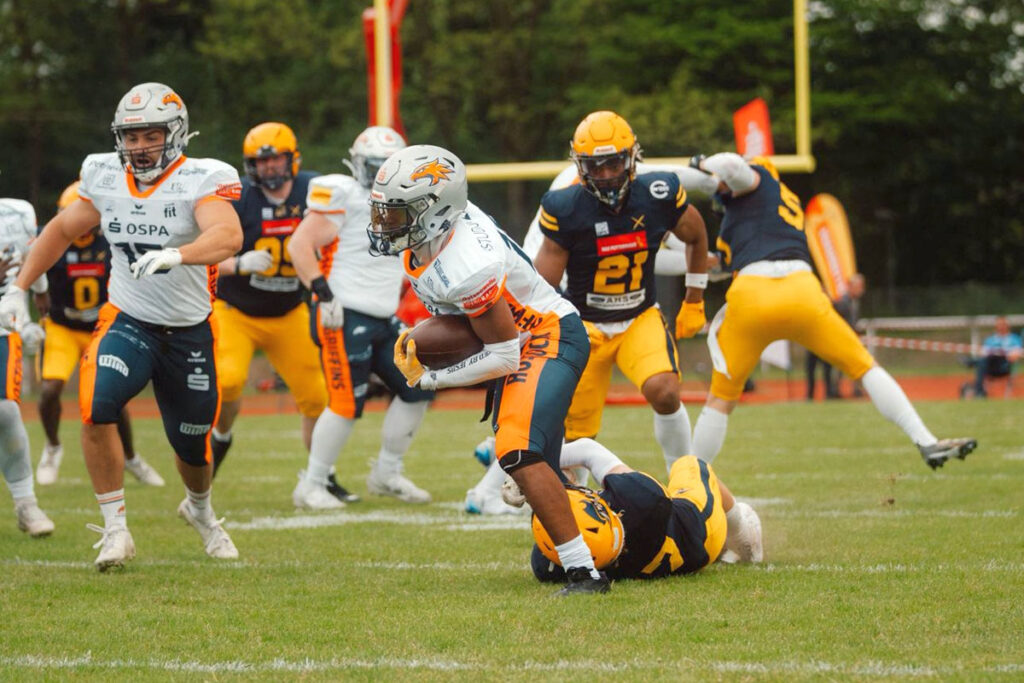 Rostock Griffins, Elmshorn Fighting Pirates, German Football Network, GFN, German Football League, AFVD, GFL, DFFL, AFBÖ, AFLE, EFA, ELF, American Football, NFL, Football is family