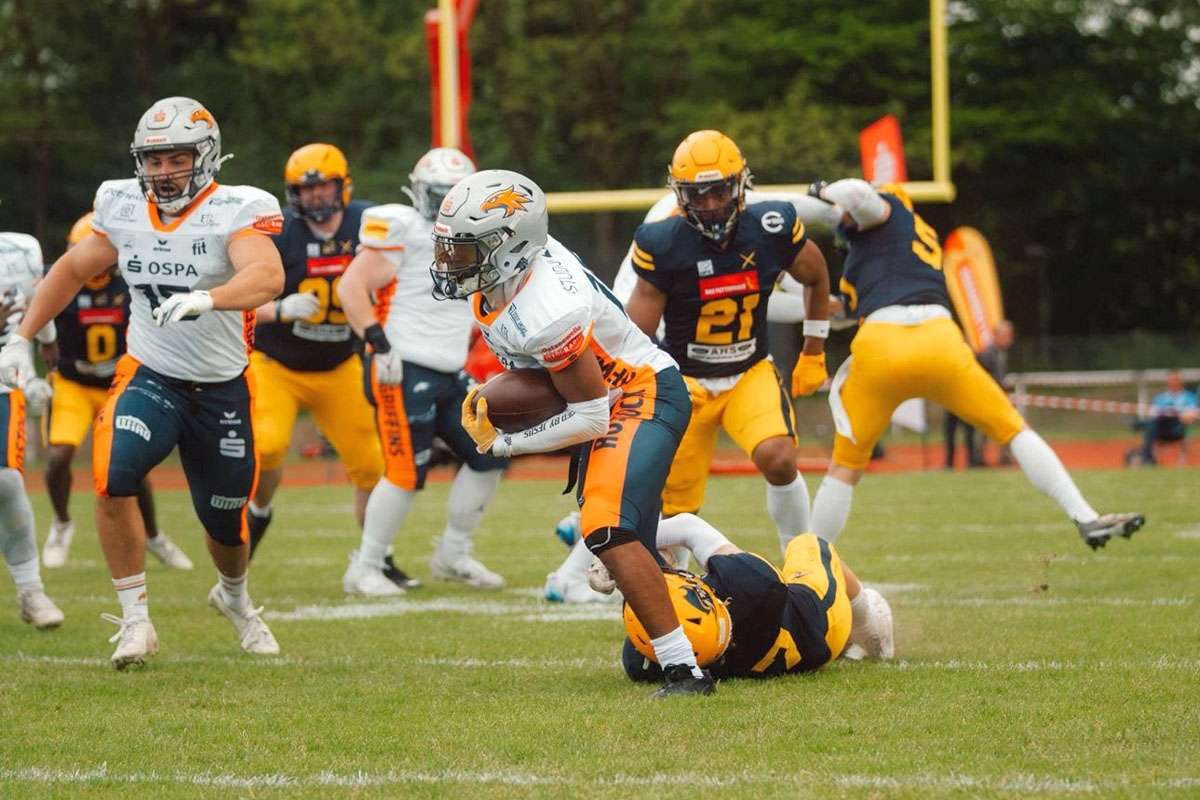 Rostock Griffins, Elmshorn Fighting Pirates, German Football Network, GFN, German Football League, AFVD, GFL, DFFL, AFBÖ, AFLE, EFA, ELF, American Football, NFL, Football is family