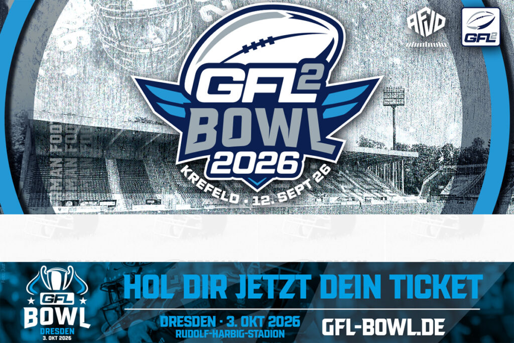 GFL 2, German Football Network, GFN, German Football League, AFVD, GFL, DFFL, AFBÖ, AFLE, EFA, ELF, American Football, NFL, Football is family
