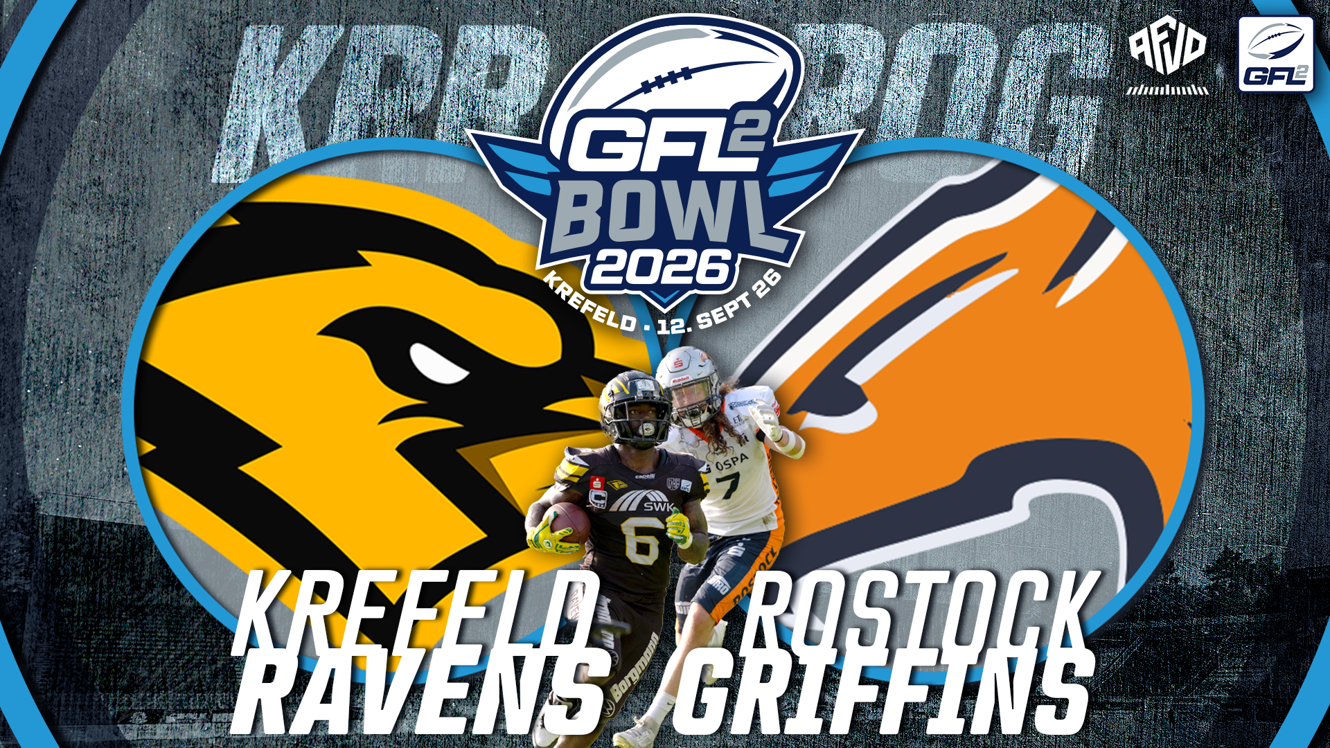 Rostock Griffins, German Football Network, GFN, German Football League, AFVD, GFL, DFFL, AFBÖ, AFLE, EFA, ELF, American Football, NFL, Football is family